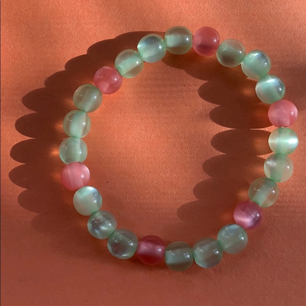 sage/pink bracelet